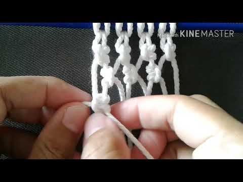 ถักเชือกมาคราเม่ :Macrame : พื้นฐาน: แบบที่ 2