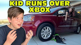 Kid Temper Tantrum Sister Runs Over Brothers New Xbox With Moms Van Original