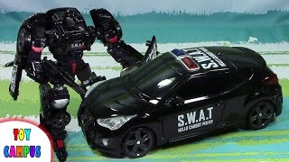Hello Carbot S.w.a.t Veloster Sky Car To Robot 헬로카봇 벨로스터 스카이 Swat Toysreview Toycampus