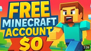 How To Get Minecraft Premium Account For Free Ii Free Mcfa Ii 100% Legit Method Revel