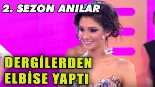 Melisa Çeliker Dergilerden Yaptığı Elbise İle Şaşırttı