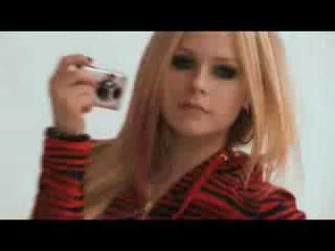 Avril Lavigne at Behind the Scene of "Shoot Like a Star" Canon