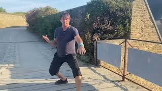 Éveil matinal avec Kata Gojushiho sho à la citadelle de Palais, Belle île en Mer