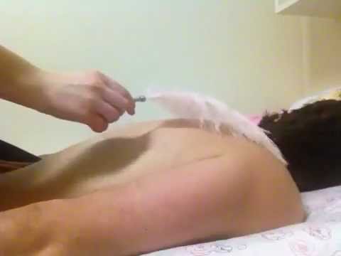 Asian girl tickled with feathers compilations