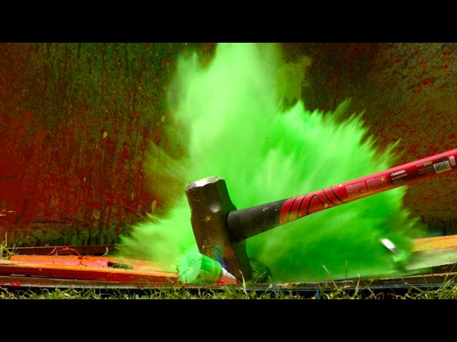 Exploding Spray Paint In Slow Motion - Video
