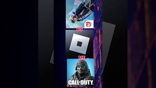 Free Fire Vs Call Of Duty Vs Roblox