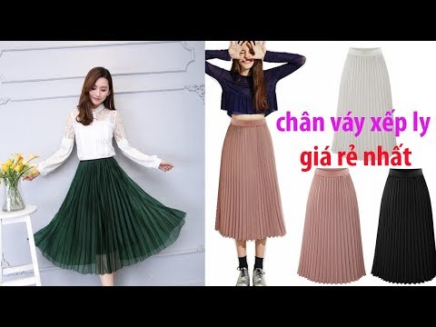 Chân váy xếp ly dáng dài giá rẻ nhất trên Shopee, Tiki, Lazada, Sendo