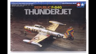 Republic F-84G Thunderjet 172 Tamiya Scale Model Kit Video Review