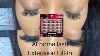 At Home Lash Extensions Fill-In |Ft. Kiss Individual Lashes| KativaNashay