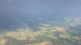 Stormy views while landing at Dulles Airport