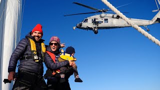 BUZZED by a Navy Seahawk Chopper Rounding Cape Hatteras - Sailing Vessel Delos Ep. 316
