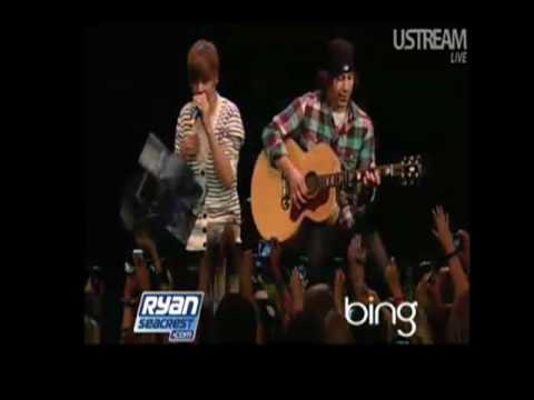 justin bieber baby video clip. Justin Bieber quot;Babyquot; Live Ryan