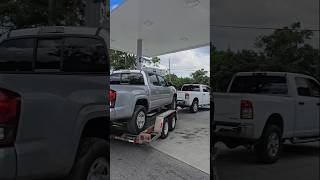 Towing A Tacoma On Uhaul Trailer