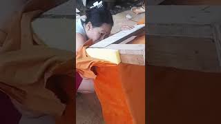 Filipina Upholstering A Chair Mindanao Philippines