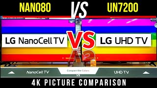 Lg Nanocell Tv Nano80 Vs Un7200 || 4K Picture Comparison