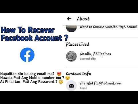 Napalitan Ng Hotmail Ang Email | How To Recover Facebook Account