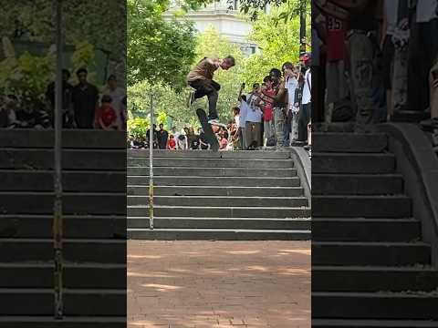 THIS ONE FIRED UP THE CROWD #GOSKATEDAY #NYSKATEBOARDING #NYC