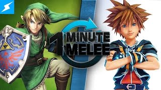 One Minute Melee - Link Vs Sora (Zelda vs Kingdom Hearts) 60fps