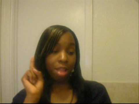 The Gold highlights were done Black Hair With Yellow Highlights. The Gold highlights were done