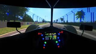 Helmet cam onboard F1 Sim at Albert Park