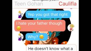 Teen gohan texts caulifla