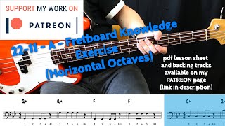 22-11 - A - Fretboard Knowledge Exercise (Horizontal Octaves)