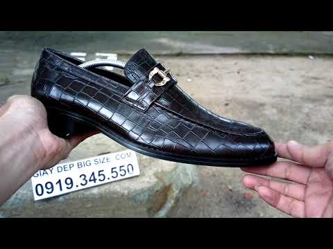 GT019 - Giày da công sở big size, giày tây nam big size cỡ lớn 44 45 46 47 48 cho chân to
