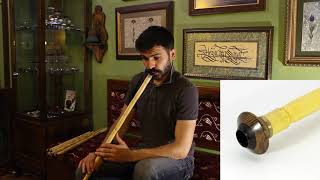 Professional Kız Ney Si (B) 440hz. Turkish Reed Flute. Left hand up. Made by Sal
