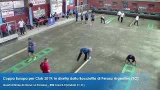 La Perosina-Brb Ivrea, Coppa Europa Club - volo La Perosina-Brb Ivrea, Coppa Europa Club - volo