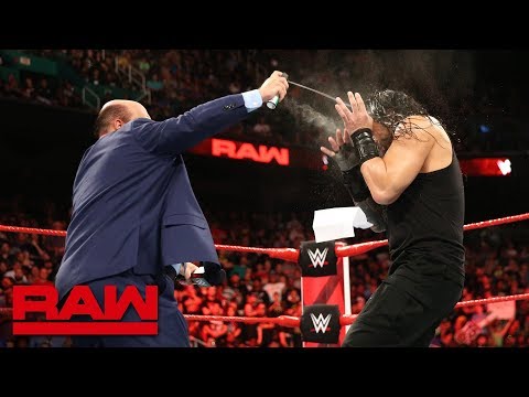 Paul Heyman and Brock Lesnar ambush Roman Reigns: Raw, Aug. 13, 2018