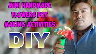 Mini Handmade Flower Pot Making Activities / DIY / Art And Craft idea / Crafting zone.