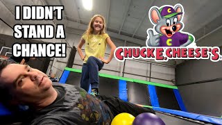 Elevation Station Then Chuck E Cheese Arcade! We put our BUTTS above our heads and hit a RARE bonus!