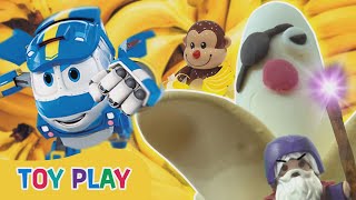 Toy Play Its Giant Banana Monster Robot Trains Toy Play