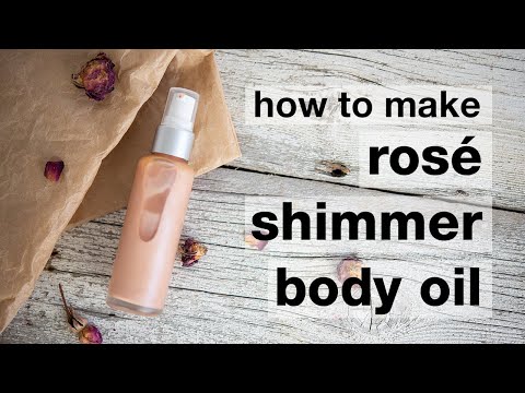 How to Make DIY RosÃ© Shimmer Body Oil - YouTube