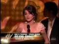 Selena Gomez accepting her Alma Awards