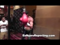 manny pacquiao vs chris algieri workout vs workout EsNews boxing