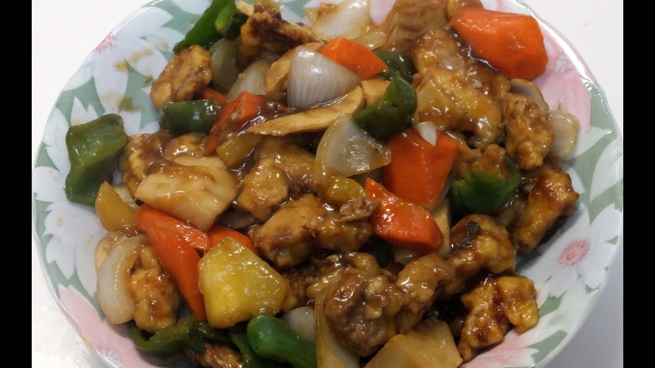 Курица по-китайски в кисло-сладком соусе с ананасами по-китайски рецепт Курица по-китайски в кисло-сладком соусе с ананасами по-китайски рецепт