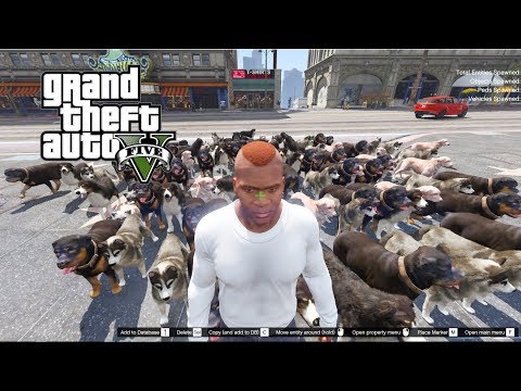 GTA 5 Mod - Khi Franklin Có 100 Con Chó Làm Vệ Sĩ Quá Lầy