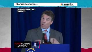 Rick Perry's "Drunk" Video Bigger to Maddow Than the Cain Mess
