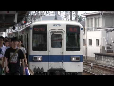 【東武鉄道】8000系 小泉線 館林駅に到着 ２両ワンマン