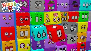Counting Numberblocks On A Mathlink Face Box Learn Numbers 1 To 100 For Kids
