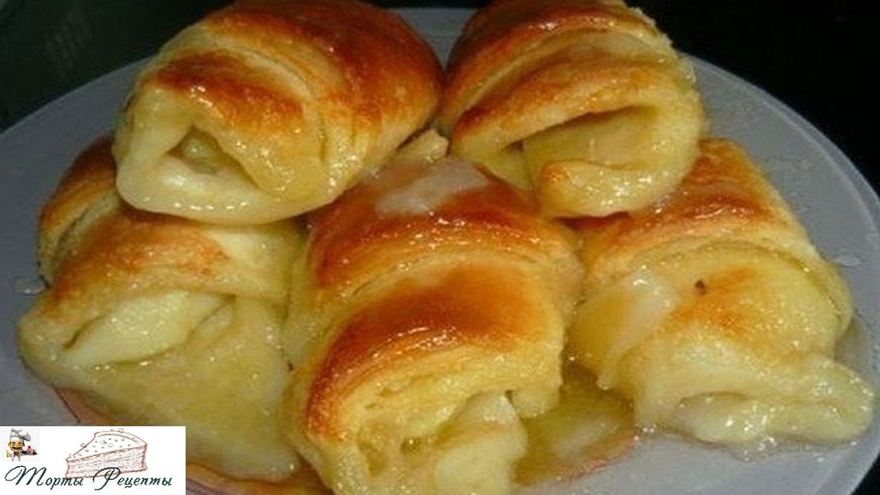 Слойки с яблоками и спрайтом из слоеного теста рецепт Слойки с яблоками и спрайтом из слоеного теста рецепт
