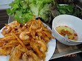Bánh Tôm - Tự pha Bột chiên giòn rụm và bí quyết Bảo quản Rau by Vanh Khuyen