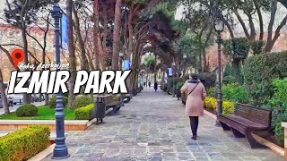 İzmir parkı Bakı -  İstirahət Bağı | Walking tour (Fevral 2021) Baku, Azerbaijan