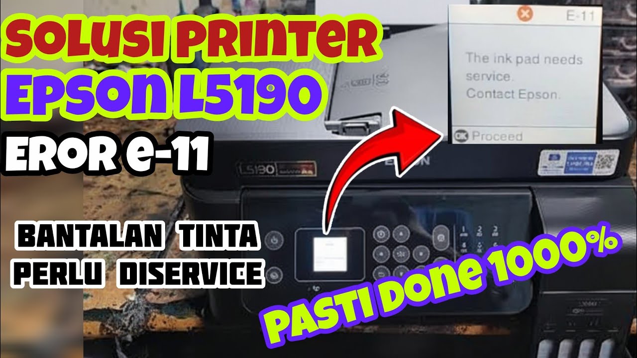 Epson L5190 Ink pads need to be serviced || How to reset Epson L5190 Ink pads need to be serviced || How to reset