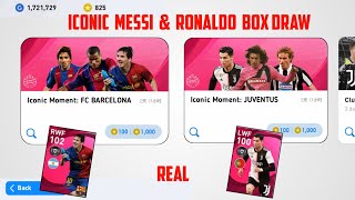 Iconic Messi And Ronaldo Box Draw 100 Coin Pack Opening Pes 2021
