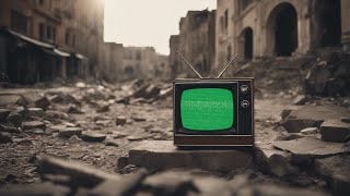 Old Retro Tv In Destroyed City Green Screen 4K Vintage Global Kreators