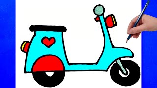 Motorlet Çizimi Kolay - Motorlet Nasıl Çizilir - Basit Motorlet Çizimi - Kolay Çizimler