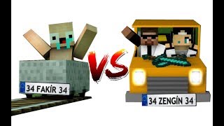 Zengi̇n Vs Faki̇r Hayati - Minecraft Dizisi