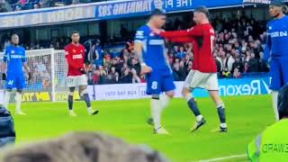 😱🤬Angry Enzo Fernandez confront Mason Mount in Chelsea vs Manchester United!!